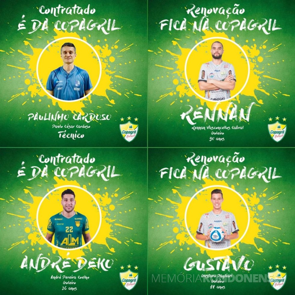 ||  Contratados do Copagril Futsal para a temporada 
 2018.
Imagem: Acervo Copagril Futsal - FOTO 15 - 