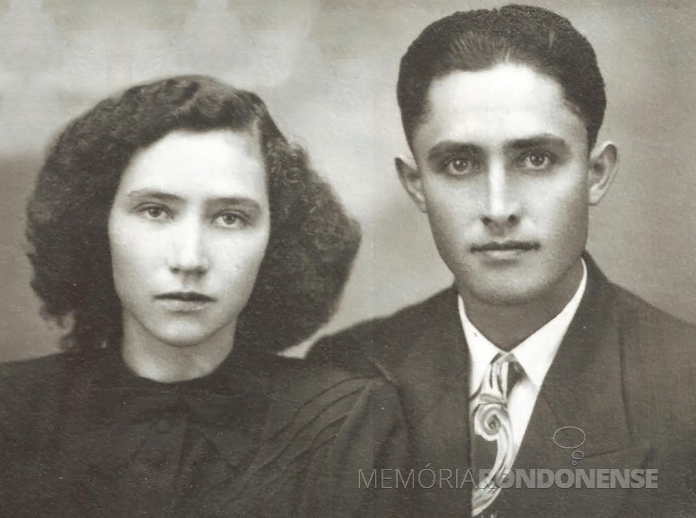 || O casal pioneiro Paulina e Alfredo Nied, fundadores da primeira casa comercial em Marechal Cândido Rondon. 
Imagem: Acervo Walmor Nied