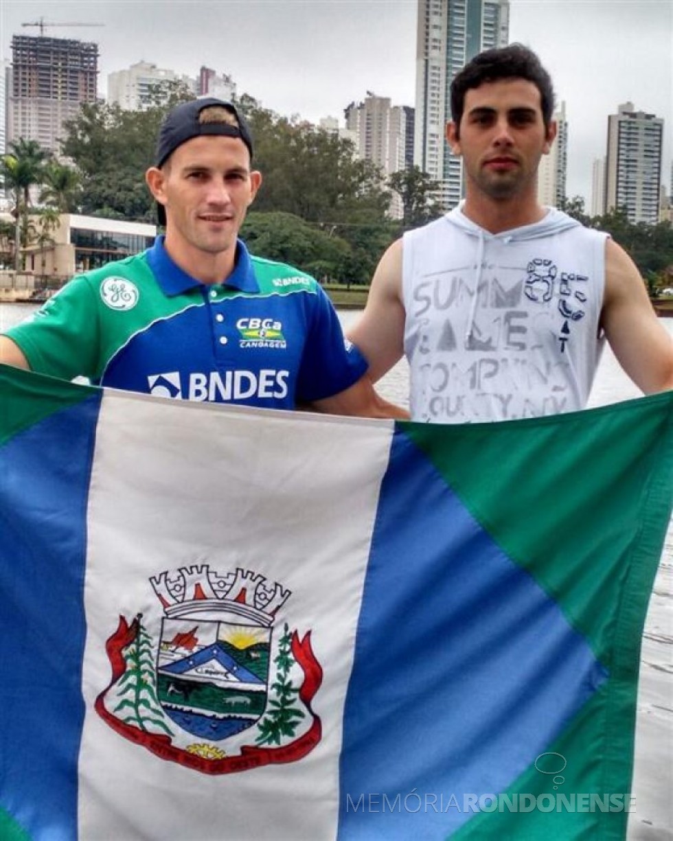 || Canoístas Fabionei Rauber e Diego Vianna que competiram em dupla no campeonato de canoagem, em Londrina. 
Imagem: Acervo O Presente Digital - FOTO 13 - 