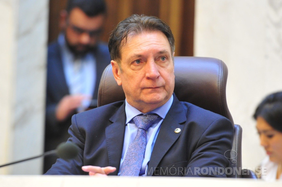 || Deputado Estadual Ademir Antonio Osmar Bier, alvo da ação Mustela do GAECO, em dezembro de 2018.
Imagem: Acervo O Presente - FOTO 14 -