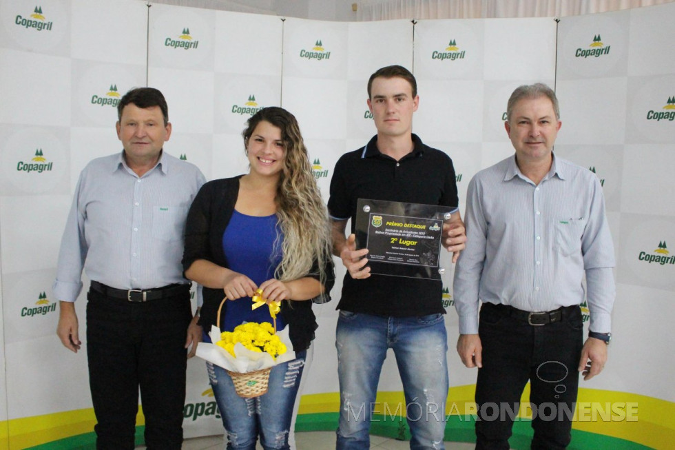 || Produtor Valmor Ademir Escher e esposa. de Marechal Cândido Rondon, 2º lugar na categoria