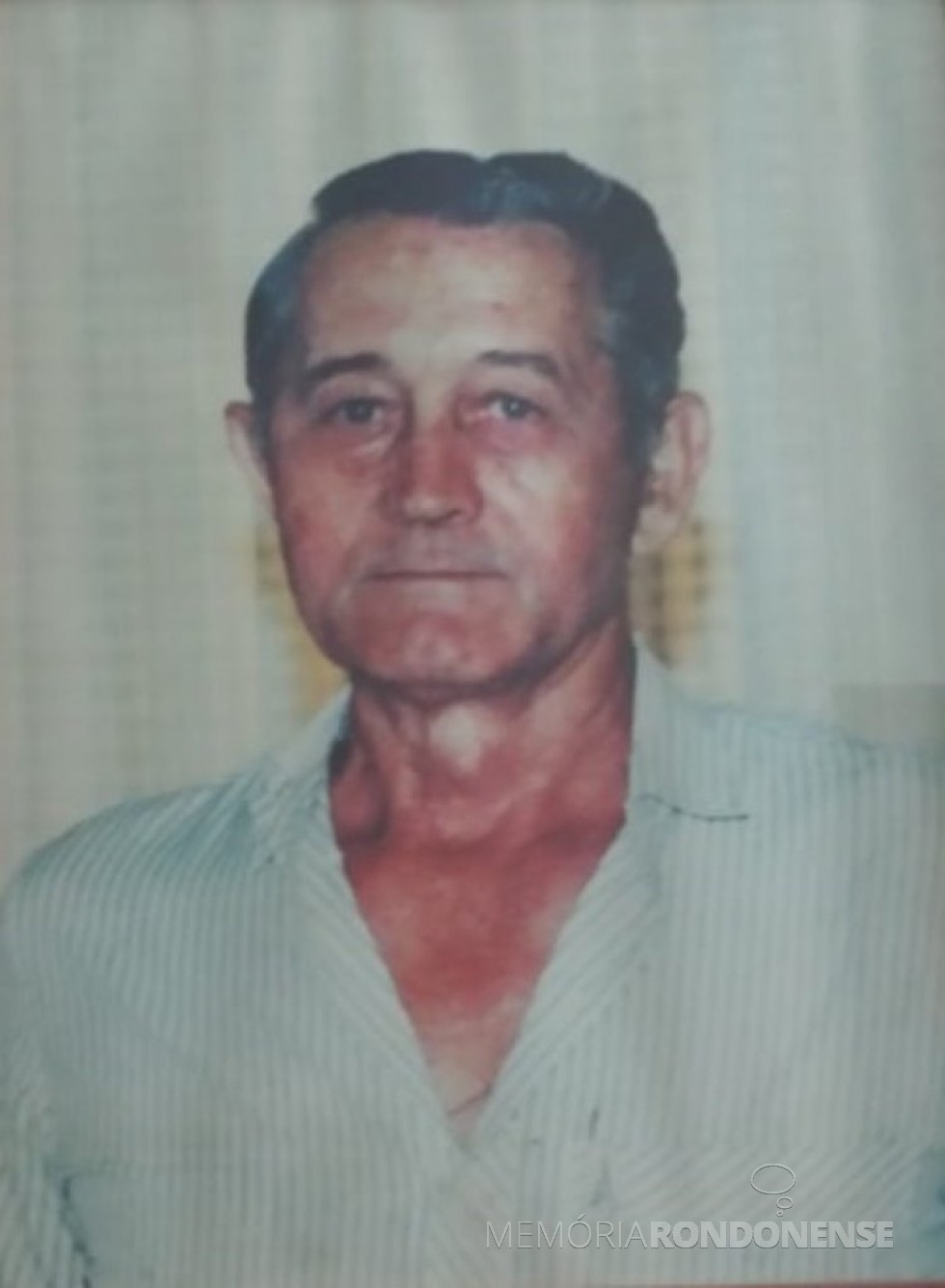 || Pioneiro rondonense Kuniberto Theo Barbian falecido em final de abril de 1995. 
Imagem: Acervo da família. -- FOTO 13 - 