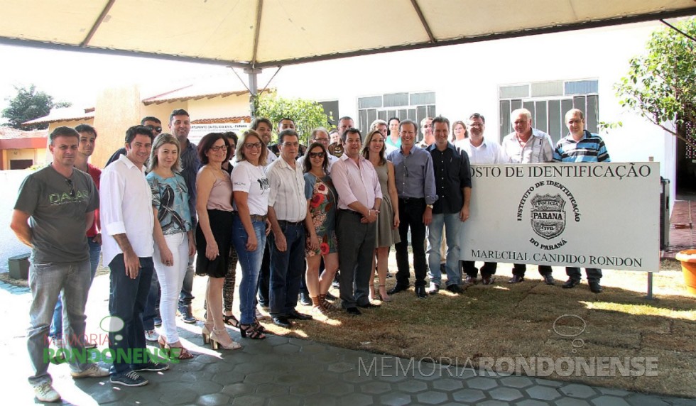 || Solenidade de inauguração da reforma e ampliação do Posto do Instituto de Identificação do Paraná, em Marechal Cândido Rondon, em setembro de 2015.
Imagem: Acervo Imprensa -PM-MCR - FOTO 8 - 