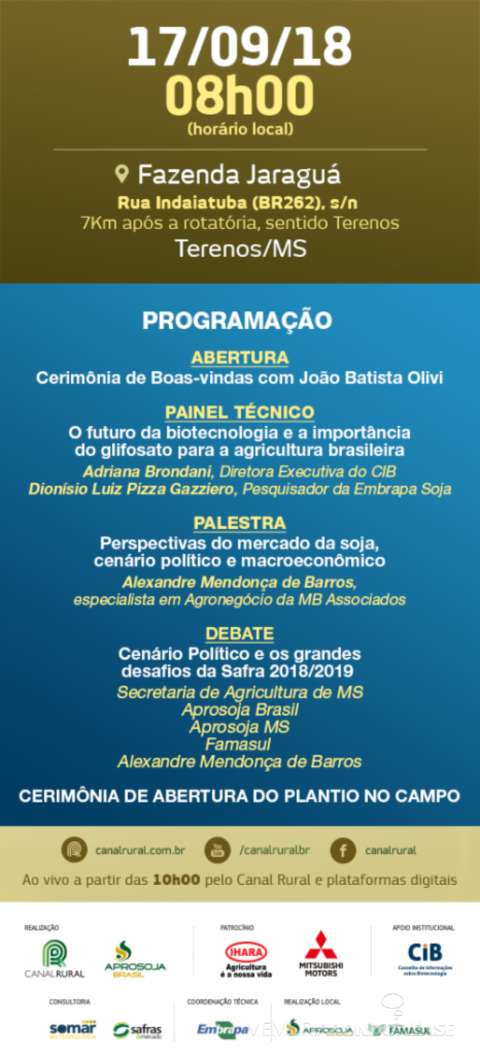 || Cartaz convite para Plantio Nacional da Soja safra 2018/2019, em setembro de
Imagem: Acervo Memória Rondonense - FOTO 16 -