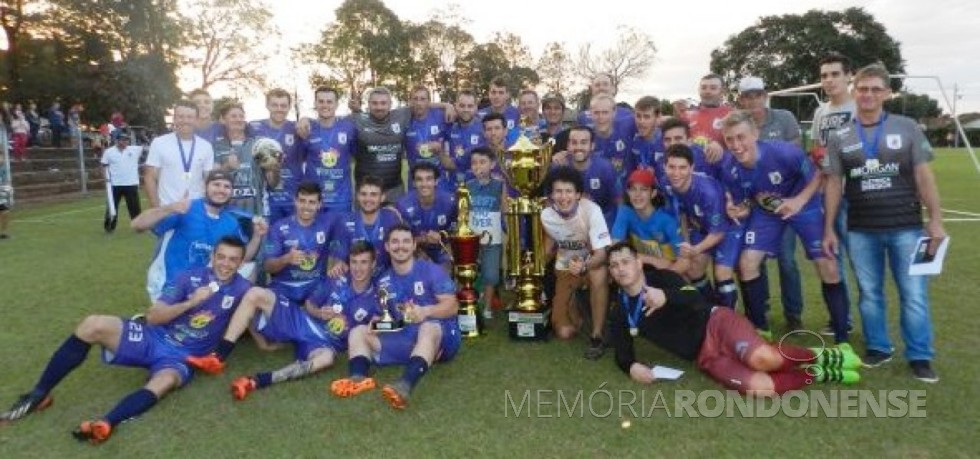 || Grêmio Aimoré - campeão do Campeonato Municipal de Futebol Amador 2018 Divisão Ouro, de Marechal Cândido Rondon. 
Imagem: Acervo Olho na Bola - Crédito: Gustavo Cunha - FOTO 15 - 