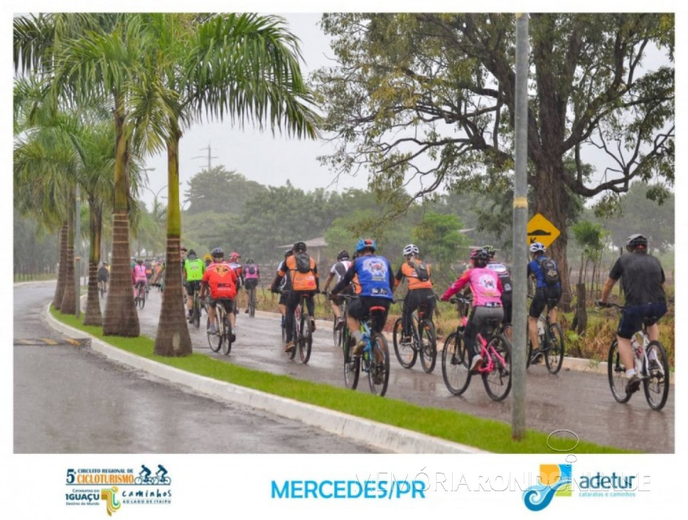 || Flagrante da 4ª etapa do Circuito Regional de Cicloturismo, ocorrida no município de Mercedes, em março de 2017.
Imagem: Acervo Adetur - Crédito: Clóvis Froelich - FOTO 21 -