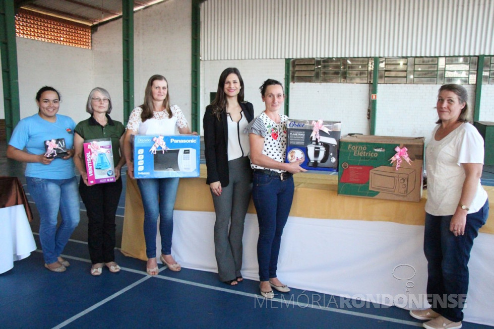 || Premiação das vencedoras do Concurso de Pratos de Marechal Cândido Rondon 2018. 
Da esquerda à direita:  Maria Paula Coutinho Lopes, 5ª colocada, com o prato