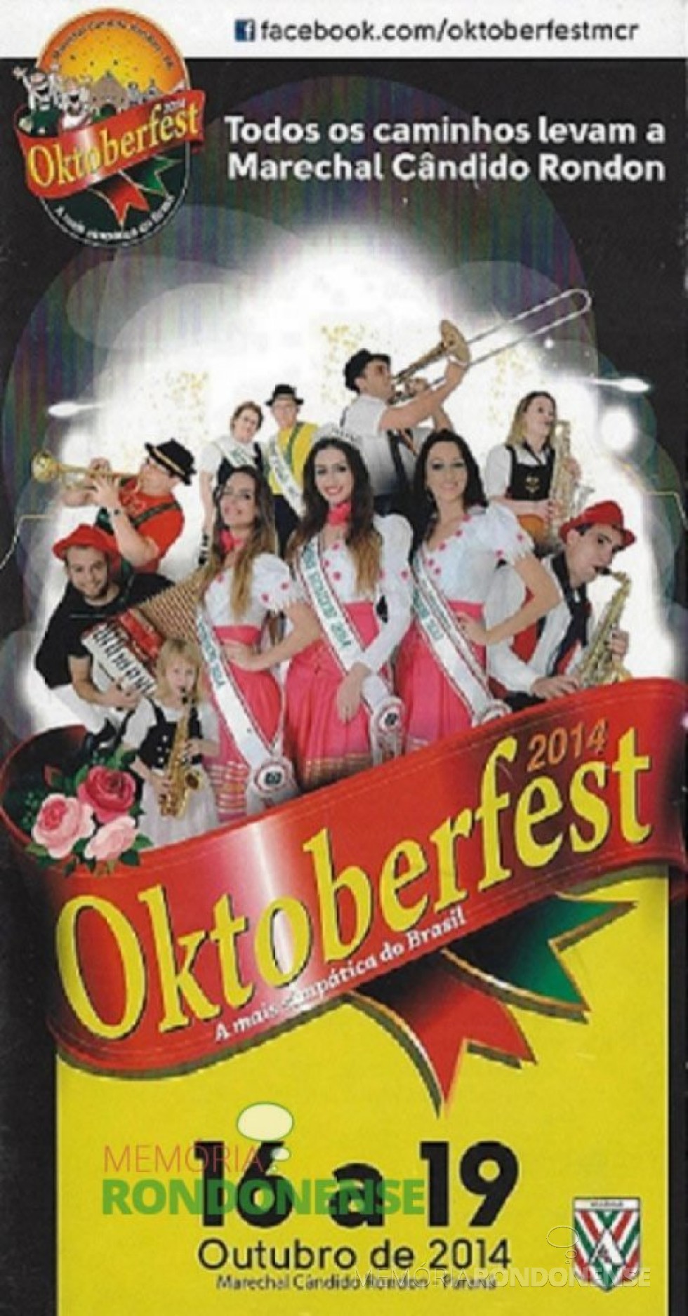 || Convite para a 26ª Oktoberfest de Marechal Cândido Rondon em outubro de 2014. 
Imagem: Facebook
- FOTO 6 - 