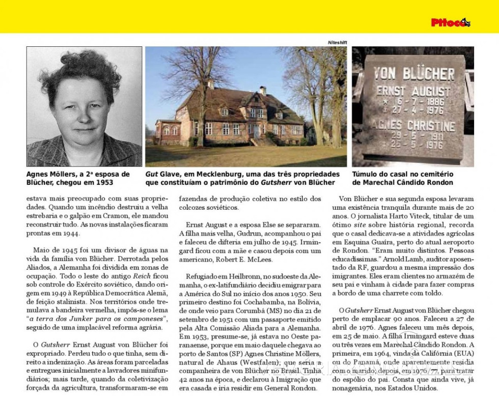 || Segunda parte da reportagem sobre o imigrante alemão von Blücher.
Imagem: Acervo da Revista - FOTO 18 -