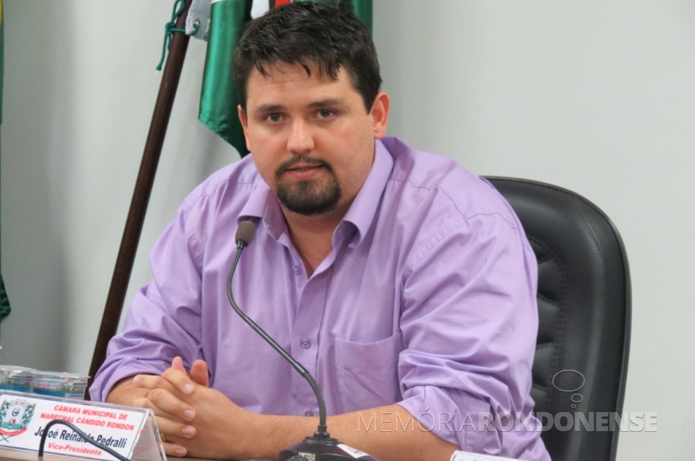 || Josoé Pedralli eleito presidente do Diretório do PMDB, de Marechal Cândido Rondon, em 21 de outubro de 2017. 
Imagem: Acervo Imprensa - CM-MCR - FOTO 14 - 