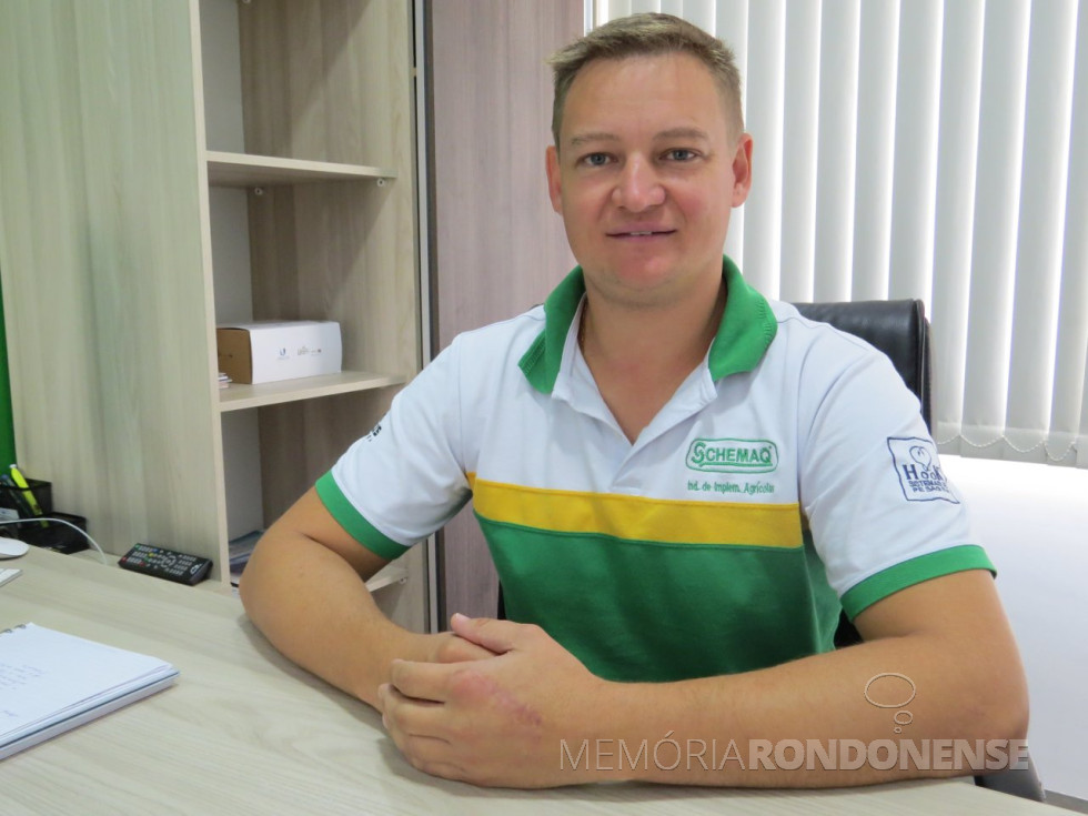 || Empresário Marcio Schons, eleito presidente da ACIBRA gestão 2018/2020, em maio de 2018.
Imagem: Acervo O Presente - Crédito: Mirely Weirich - FOTO 8 -