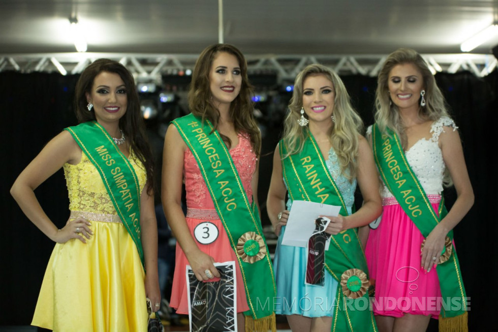 || Rainha e Princesas e Miss Simpatia da ACJC 2016, em dezembro de 2016.
Imagem: Acervo Imprensa Copagril - FOTO 11 -