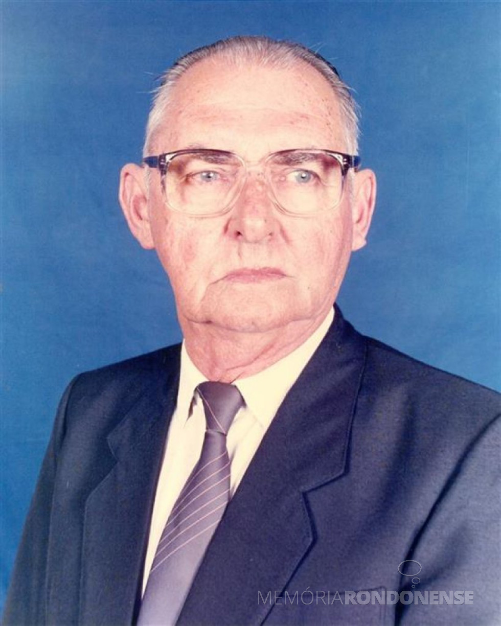 || Pioneiro rondonense Nelson Alois Hack, ex-diretor do SAAE, falecido em junho de 2016. 
Imagem: Acervo O Presente - FOTO 19 -