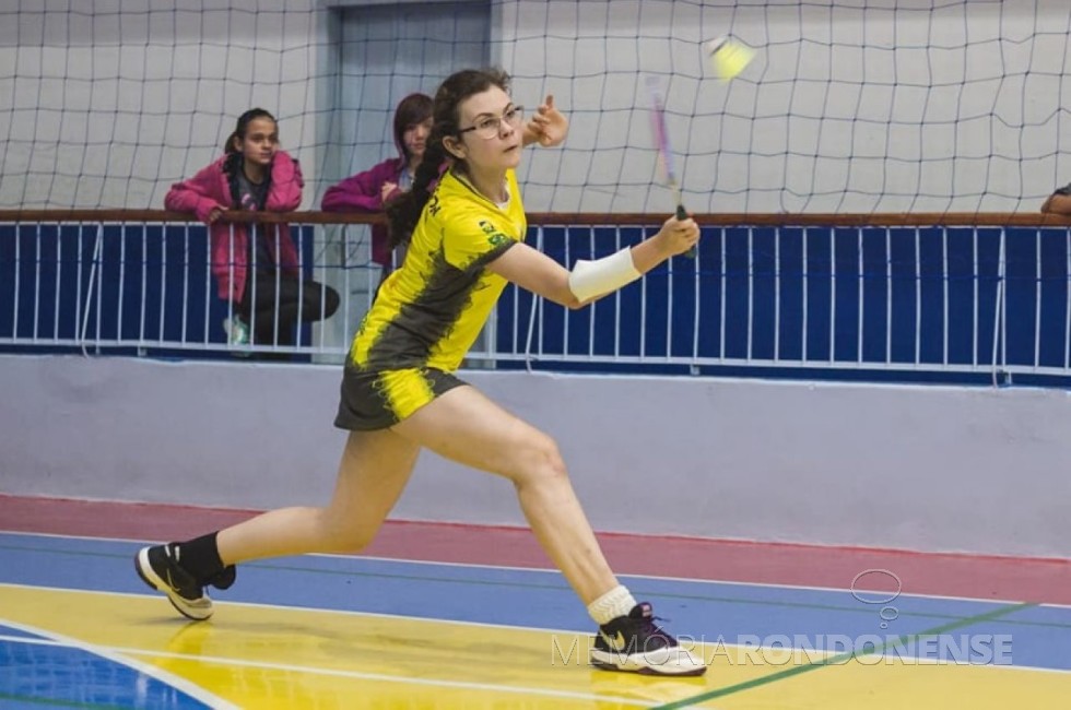  || Atleta rondonense de badminton Júlia Werner Oliveira em  sua participação no Campeonato Pan-Americano Júnior, em Salvador, Bahia. 
Imagem: Acervo OD - FOTO 10 - 