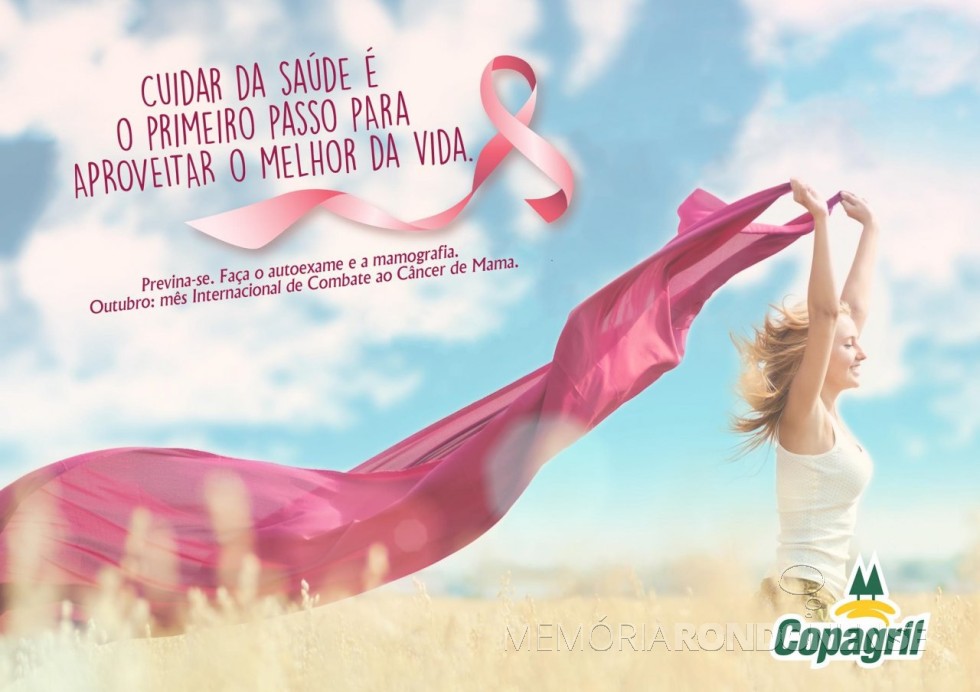 || Banner de apoiamento da Copagril à campanha Outubro Rosa 2018. 
Imagem: Acerco Comunicação Copagril - FOTO 19 - 