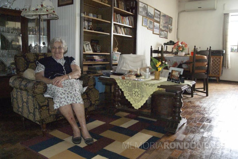 || Pioneira rondonense Edith Anna Schmitz von Borstel. falecida em janeiro de 2017.
Imagem: Acervo Memória Rondonense -
Crédito: Cristiano Viteck - FOTO 6 -