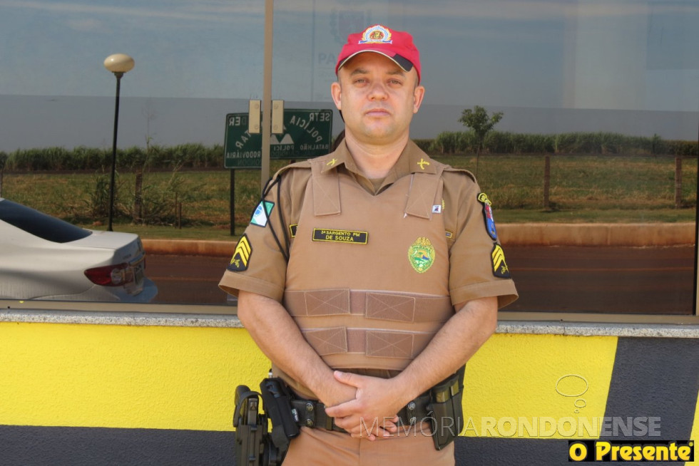 || 3º sargento Márcio José de Souza que assumiu o comando do Posto da Polícia Rodoviária Estadual, de Marechal Cândido Rondon, em abril de 2018.
Imagem: Acervo O Presente - FOTO 25 -