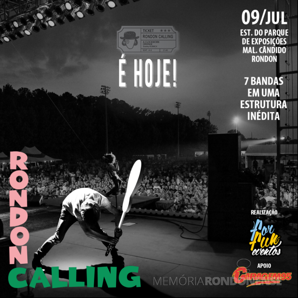 || Cartaz do 1º Rondon Calling que aconteceu em julho de 2016.
Imagem: Acervo Memória Rondonense - FOTO 13 -