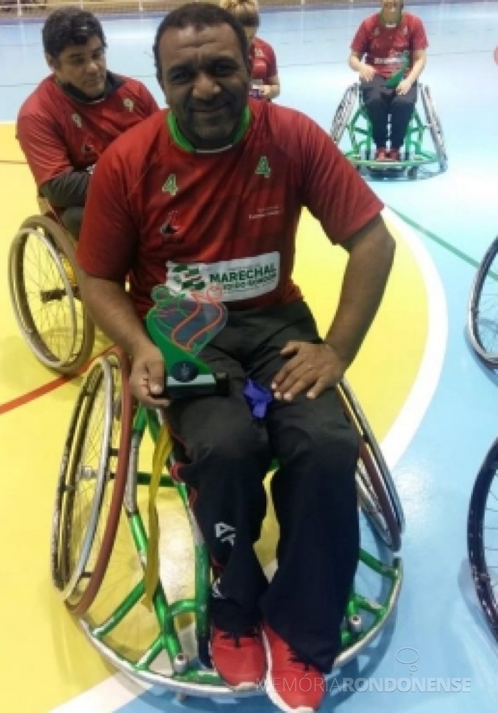 || Claudinei Aparecido Dias que foi o artilheiro do Campeonato Paranaense de Handebol em Cadeiras de Rodas,  em julho de 2018. 
Imagem: Acervo Imprensa PM - MCR - FOTO 16 - 