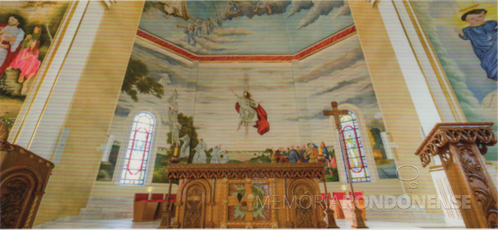 || Afrescos que adornam o altar-mor da Igreja Menino Deus.
Imagem: Acervo da Paróquia - FOTO 15 -