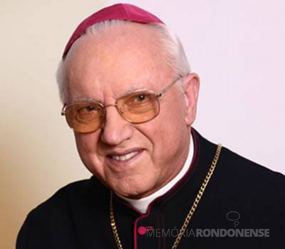 || Dom Lúcio Ignácio Baumgaertner, 3º bispo de Toledo, nomeado em julho de 1983.
Imagem: Acervo Arquidiocese de Cascavel (PR) - FOTO 6 -