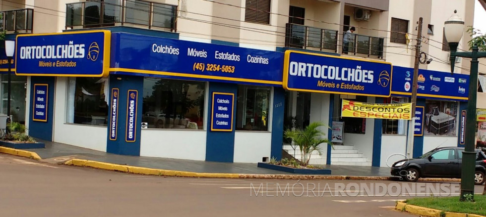 || Fachada da loja do Ortocolchões a Avenida Rio Grande do Sul, em Marechal Cândido Rondon.
Imagem: Acervo da empresa/Facebook. - FOTO 8 -