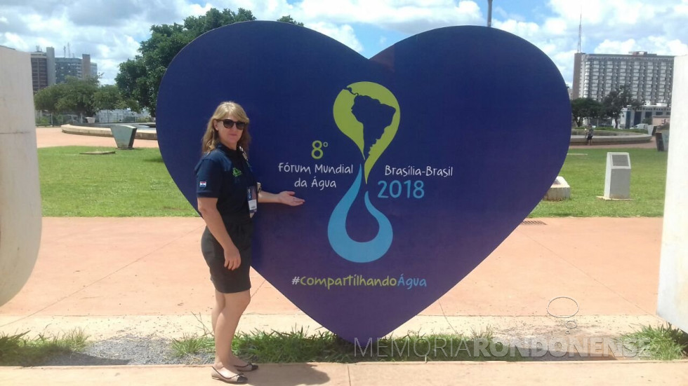 || Rosa Maria Sulzabach, diretora do Departamento de Meio-Ambiente de Quatro Pontes, em sua participação no 8º Fórum Mundial da Água, em março de 2018.
Imagem: Acervo Imprensa PM-Quatro Pontes - FOTO 14 -