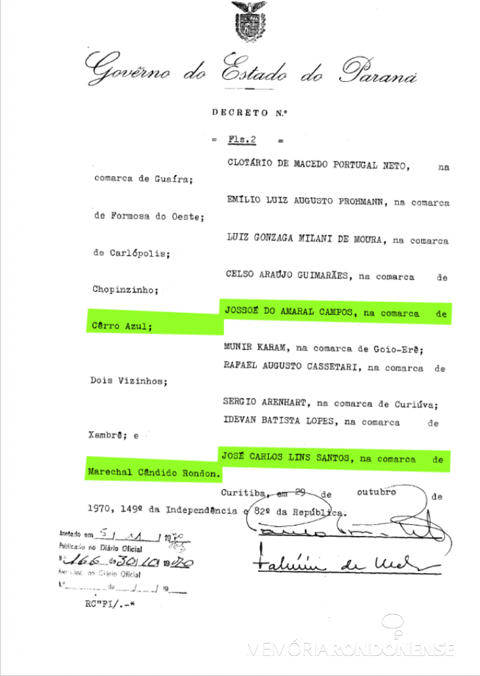 ||  2ª Folha do Decreto 21.429. 
Imagem: Acervo Arquivo Público do Paraná - FOTO 10 -  