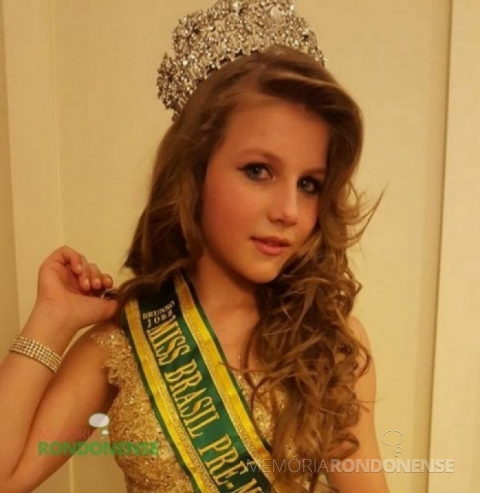 || Rondonense Eduarda Back, de 12 anos, eleita na cidade de São Paulo, como Miss Brasil Pré-Mirim 2015/16. Imagem: Acervo Aqui Agora.net - FOTO  18 –