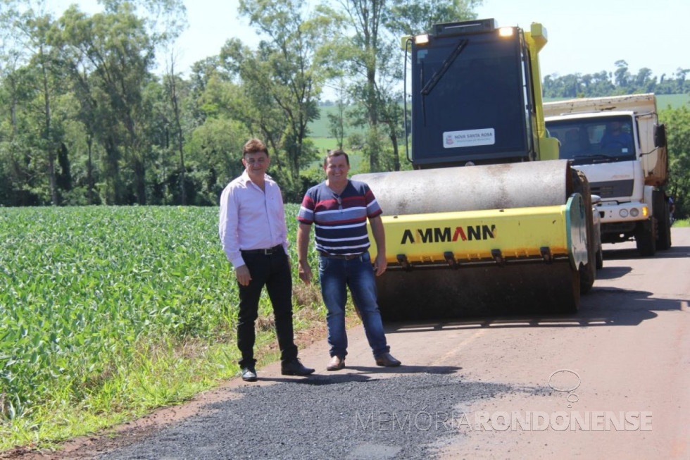 || Norberto Pinz (e) e Noedi Hardt - eleitos prefeito e vice-prefeito do município de Nova Santa Rosa, em outubro de 2016.
Imagem; Acervo PM - Nova Santa Rosa- FOTO 14 -