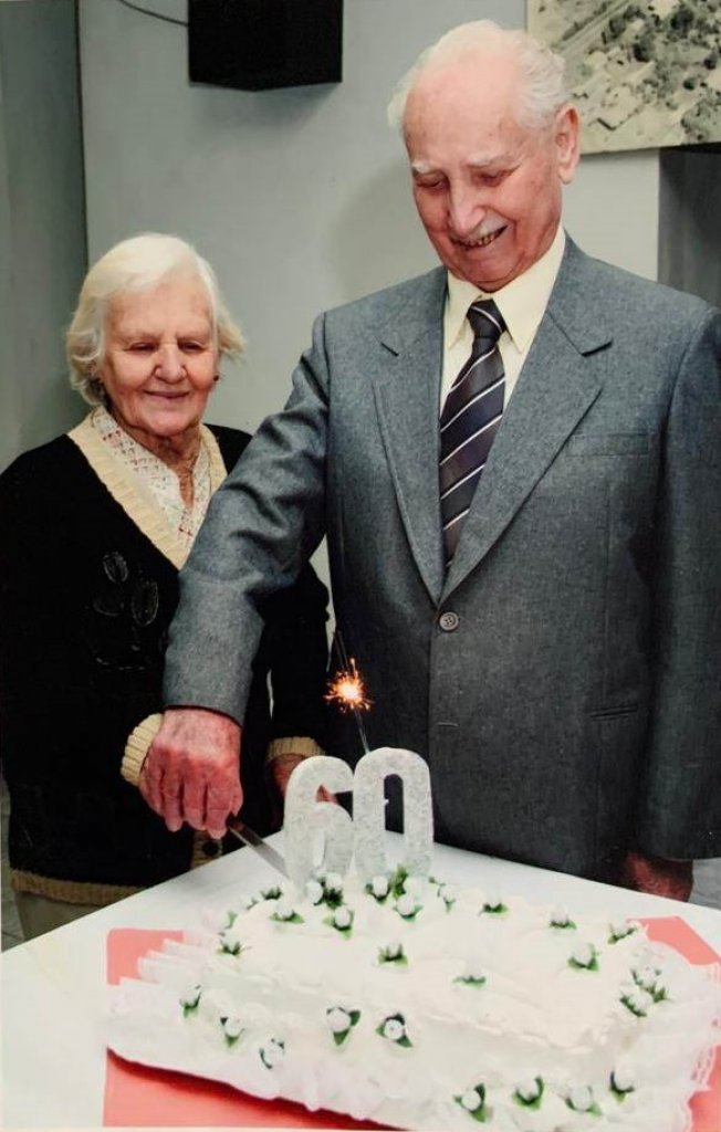 || Casal pioneiro rondonense Olivia Maria e Caetano Marcon  na celebração de suas Bodas de Diamante, em setembro de 2005. 
Imagem: Acervo Dilce Richter