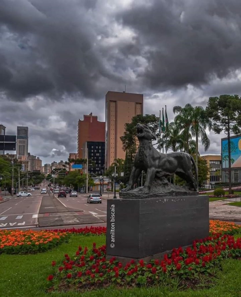 || Curitita com vista da rotatória do Centro Civíco ao prolongamento da Avenida Cândido Rondon. Nota-se intensa presença de nuvens tipo nimbostratus, na manhã de 12 de agosto de 2023.
"Somos paranaenses, somos todos Curitiba de coração".
Imagem:Acervo e crédito de Amilton Biscaia - FOTO 9 -