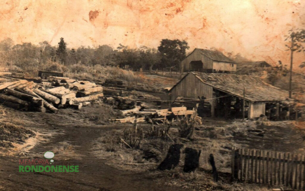 Serraria de Olíbio Lettnin, em Esquina Guaira, onde hoje está localizado Pesque-Pague do Alli, em 1962.
Imagem: Acervo Rosane (Lettnin) Gonçalves