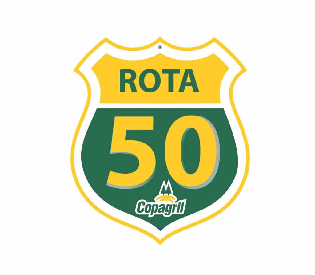 || Dístico do projeto Rota 50 da Cooperativa Agroindustrial Copagril. 
Imagem: Acervo Imprensa Copagril - Crédito: Carina Ribeiro - FOTO 23 -