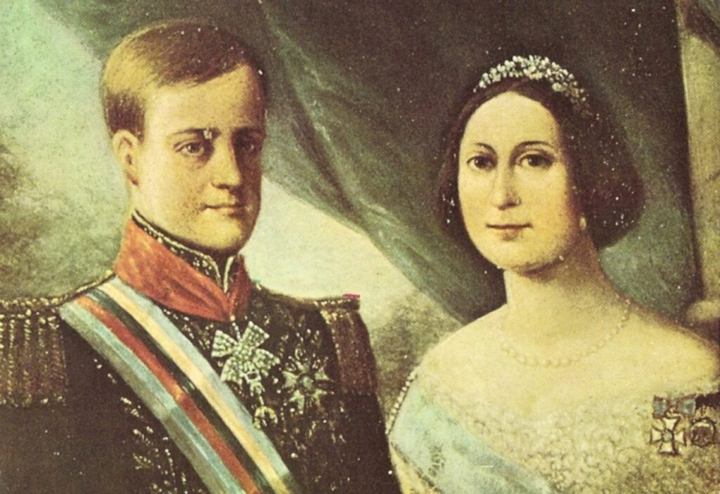 || O imperador D. Pedro II e  a princesa Tereza Cristina Maria de Bourbon, cujo casamento se deu em setembro de 1843.
Imagem: Acervo Museu Imperial de Petrópolis - FOTO 5 -